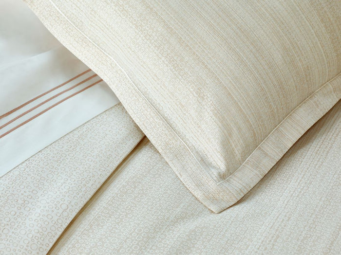 Brisa cotton jacquard sham pair with satin stitch border detail