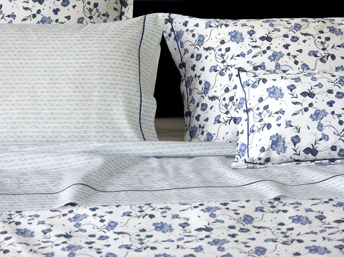 Gaia geometric print Egyptian cotton sateen flat sheet