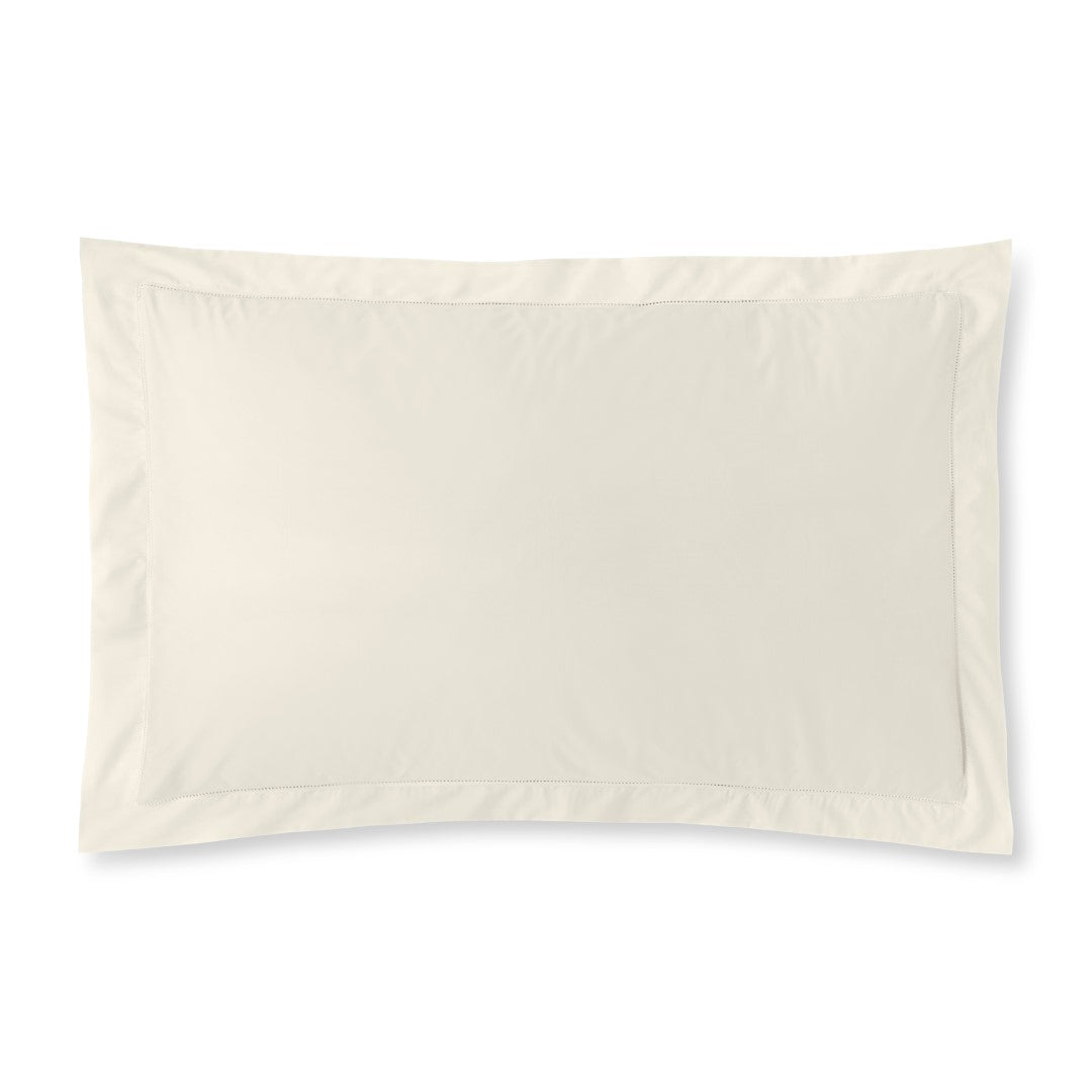 Flora Duvet Cover – Silk‑Blend Hemstitch Percale