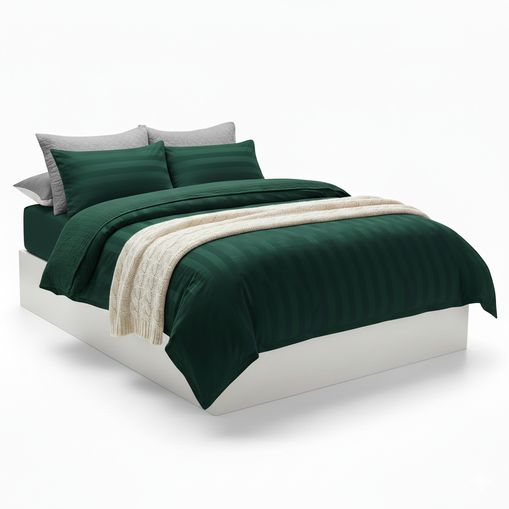 Evermont Deep Stripe Sateen Duvet Set