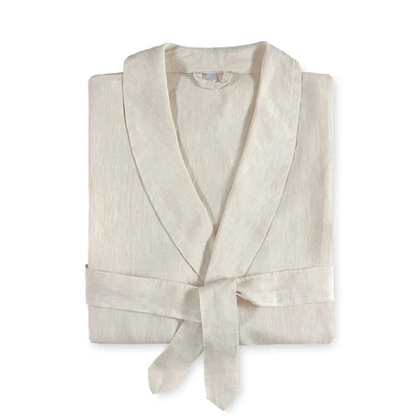 Maia stonewashed European linen bathrobe for spa-like comfort