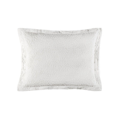 Tamara cotton matelassé sham pair with textured pattern