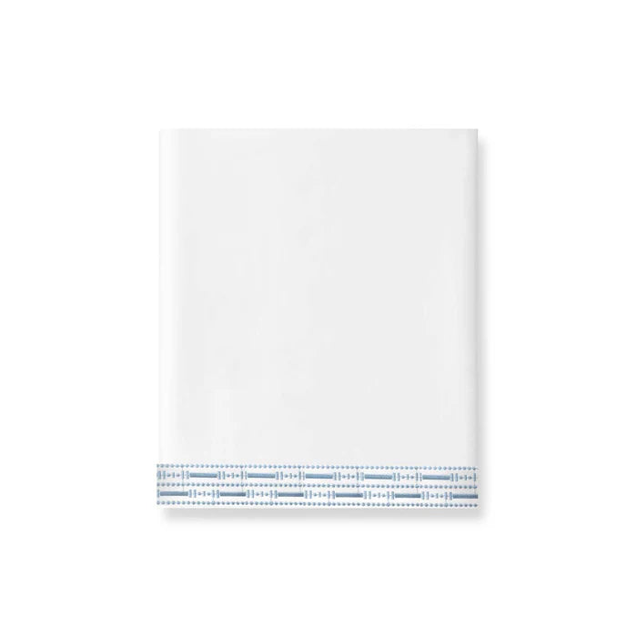 MEMÓRIA Sheet Set with embroidered hem and pillowcase edges in cotton