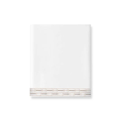 MEMÓRIA Sheet Set with embroidered hem and pillowcase edges in cotton