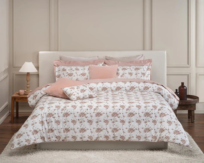 Encanto hydrangea print Egyptian cotton sateen Euro sham