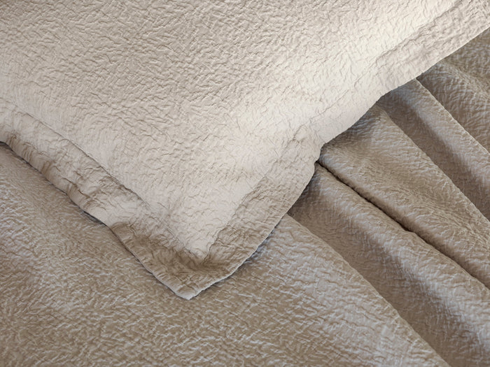 Tamara Euro sham in textured cotton matelassé weave
