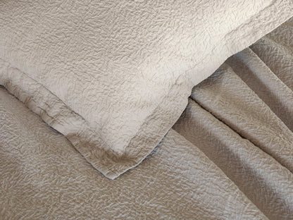 Tamara Euro sham in textured cotton matelassé weave
