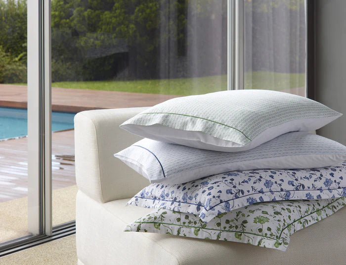Gaia geometric print Egyptian cotton sateen pillowcase pair
