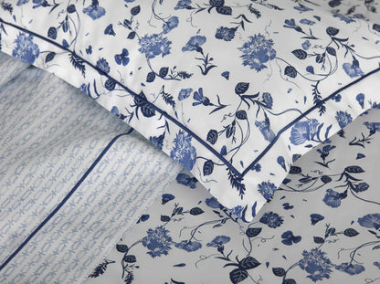 Vila Flor floral sham pair in 430TC Egyptian cotton sateen