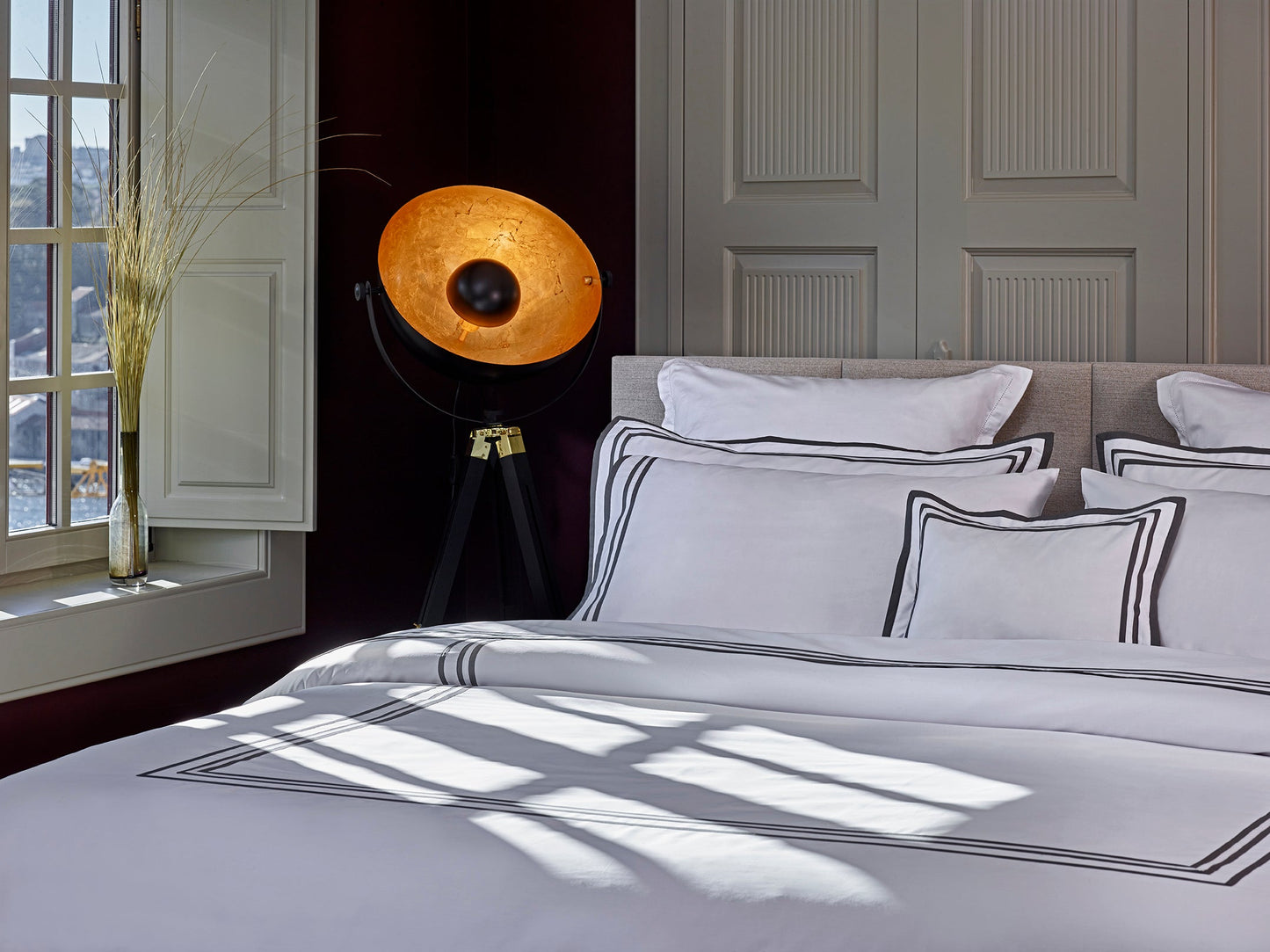 Sonata Duvet Cover with triple ribbon detail – elegant cotton