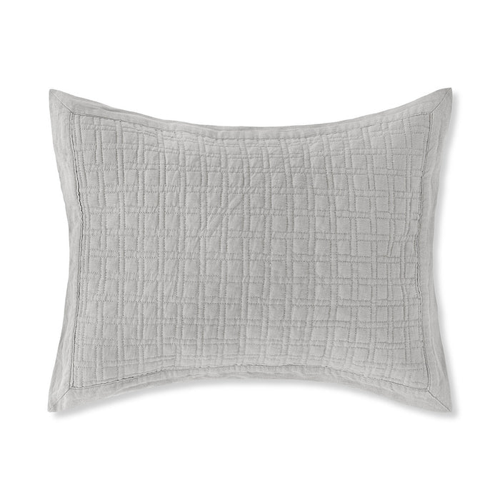 Adorno linen Euro sham with geometric woven texture