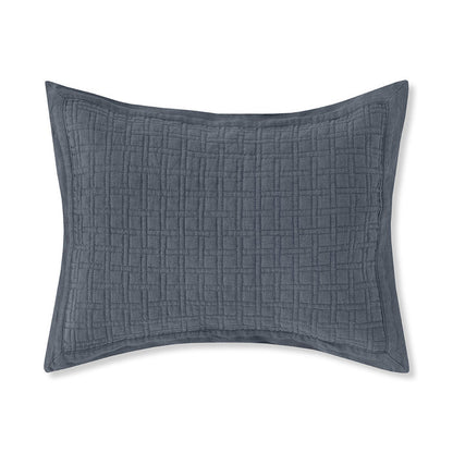 Adorno linen Euro sham with geometric woven texture