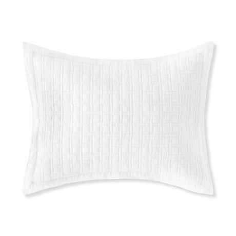Adorno linen Euro sham with geometric woven texture