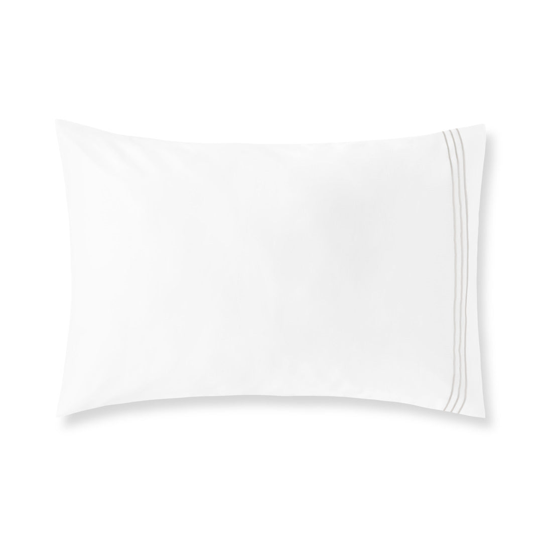 Alvorada Pillowcase Pair in soft cotton with elegant satin stitch