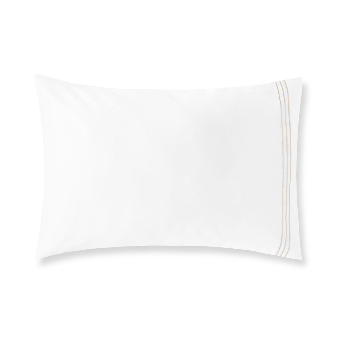 Alvorada Pillowcase Pair in soft cotton with elegant satin stitch