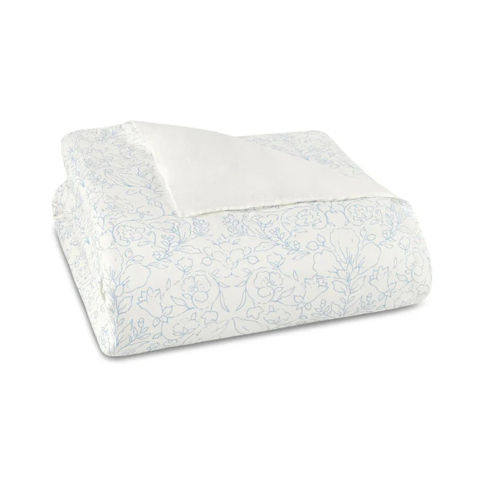 Amor Perfeito floral linen duvet cover with botanical print design