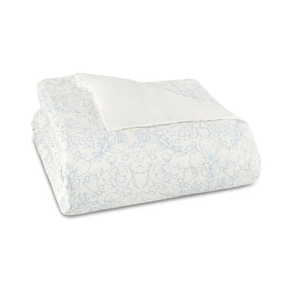 Amor Perfeito floral linen duvet cover with botanical print design
