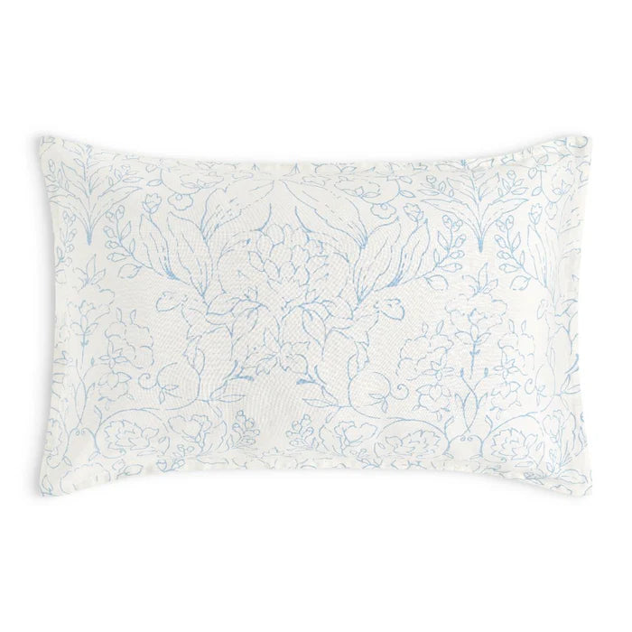 Amor Perfeito linen sham pair with floral botanical print design