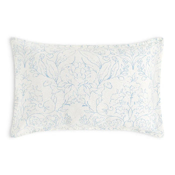 Amor Perfeito linen Euro sham with floral botanical print design