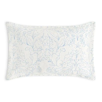 Amor Perfeito linen Euro sham with floral botanical print design