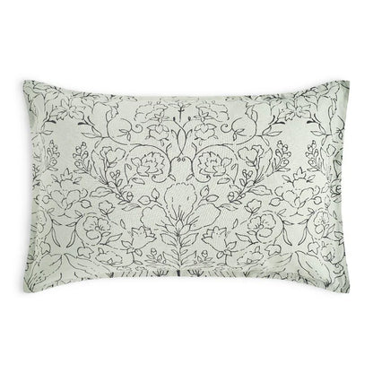 Amor Perfeito linen sham pair with floral botanical print design