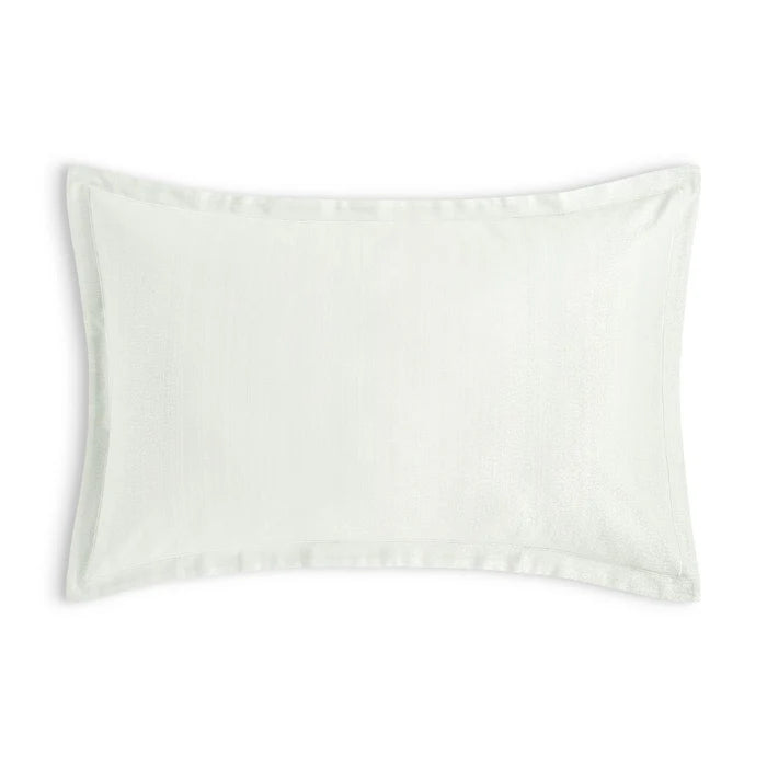 Brisa cotton jacquard sham pair with satin stitch border detail