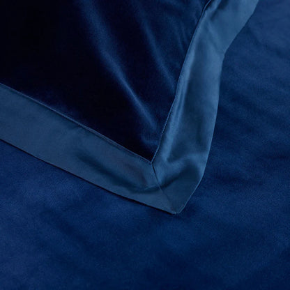 Cirrus decorative pillow in cotton velvet and sateen trim