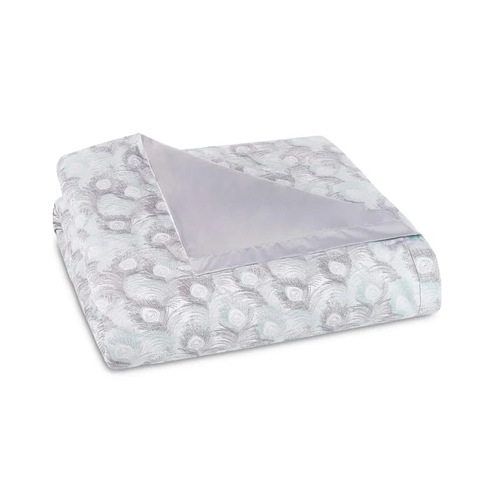 Cristal cotton silk jacquard duvet cover with peacock pattern