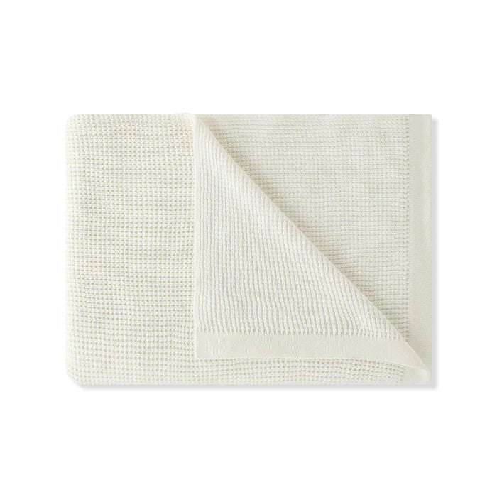Elemento organic cotton and cashmere throw blanket for comfort