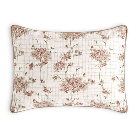 Encanto 430TC Giza 94 Egyptian Cotton sateen boudoir sham with hydrangea print