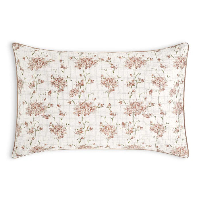 Encanto hydrangea print Egyptian cotton sateen sham pair