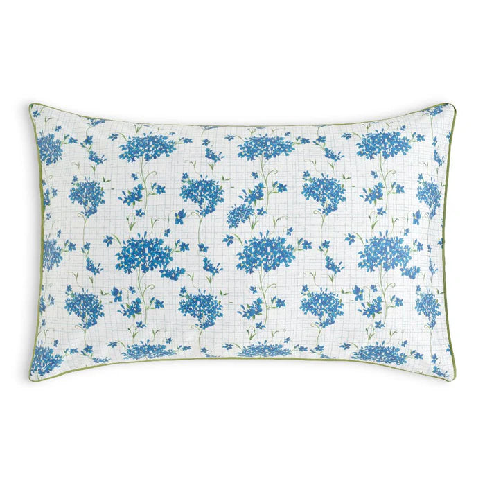 Encanto hydrangea print Egyptian cotton sateen sham pair