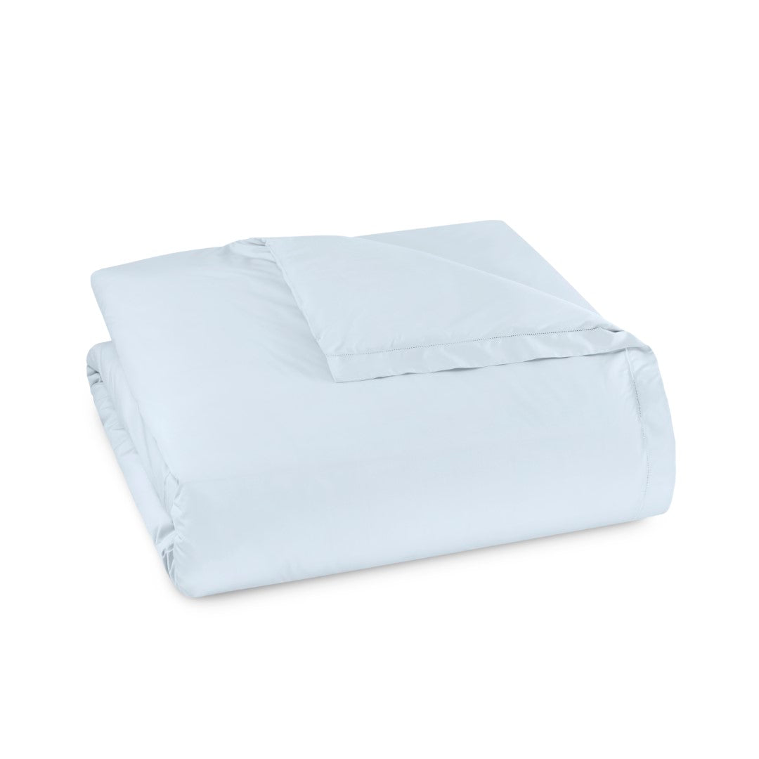 Flora Duvet Cover – Silk‑Blend Hemstitch Percale