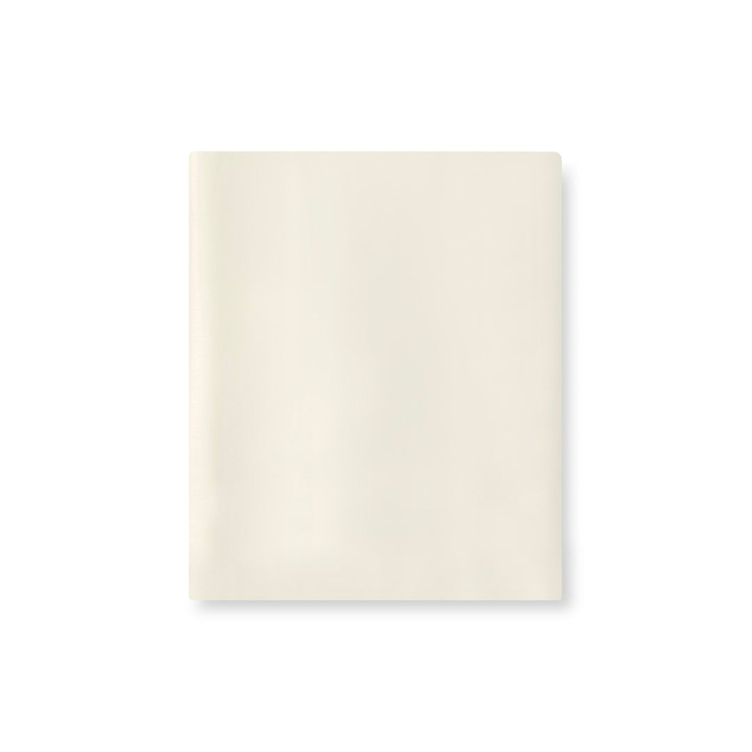 Flora Fitted Sheet in 600TC cotton‑silk percale with elastic edges