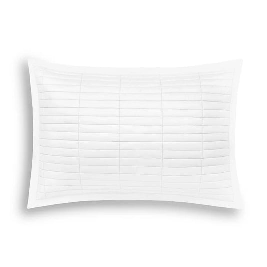 Fresco quilted Egyptian cotton pillow sham with elegant flange