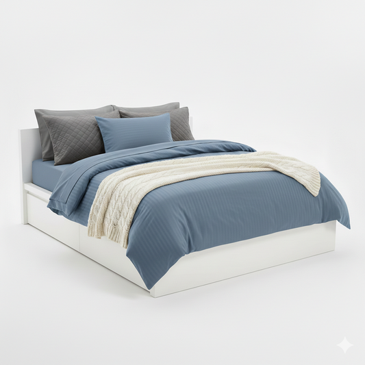 Harborline Stripe Sateen Duvet Set