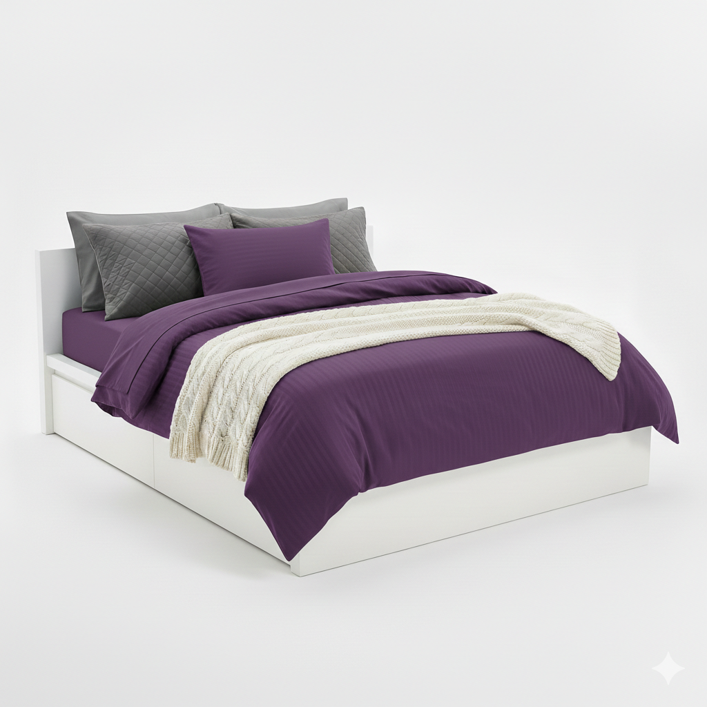 Amethyst Harbor Stripe Sateen Duvet Set