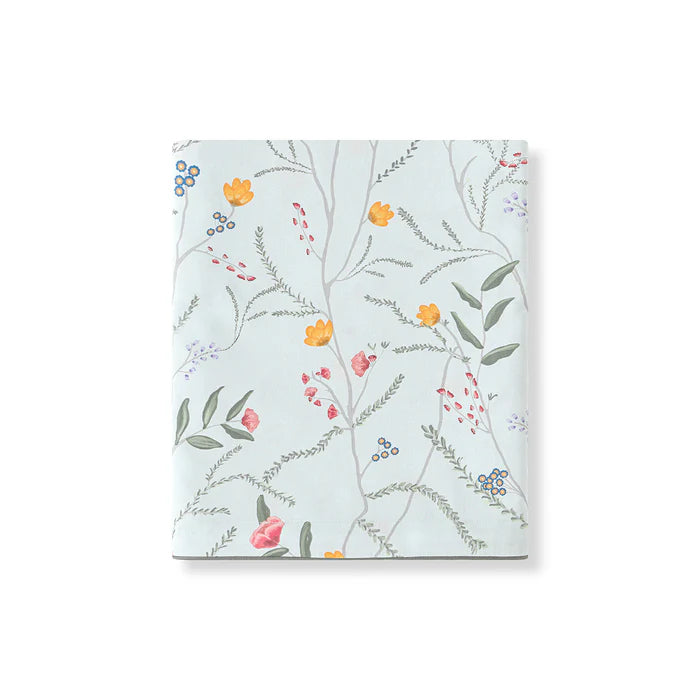 Infantas printed Egyptian cotton sateen flat sheet with piping