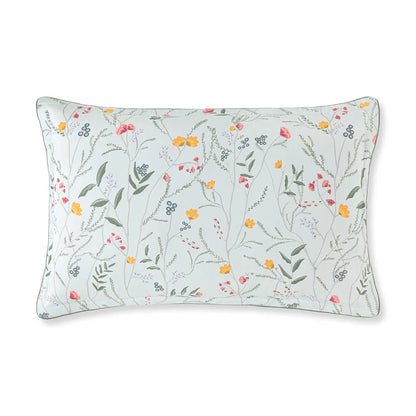 Infantas printed Egyptian cotton sateen sham pair with piping