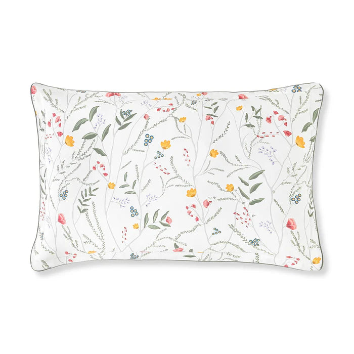 Infantas printed Egyptian cotton sateen sham pair with piping