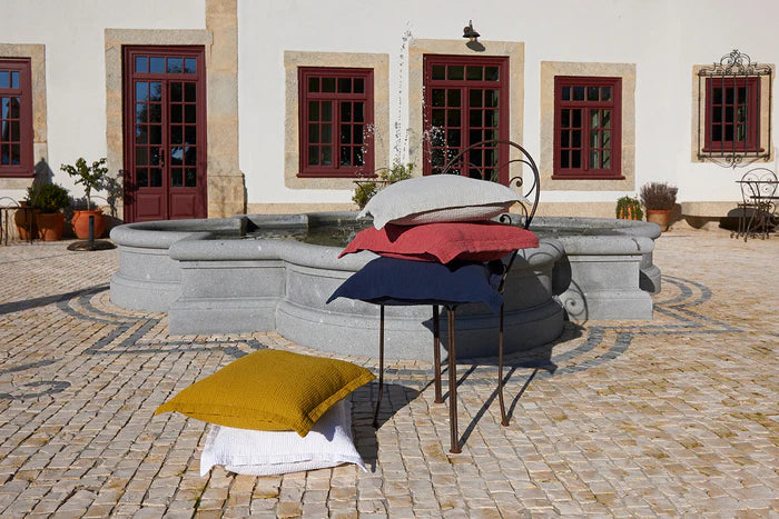Areia cotton matelassé bedspread with textured woven finish