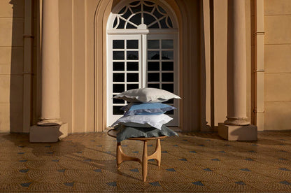 Aura cotton matelassé sham pair with Egyptian cotton border
