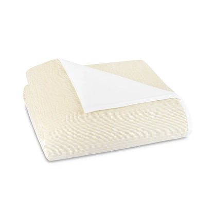 Luna pleated cotton percale duvet cover set with woven texture