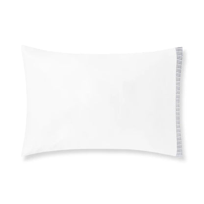 Luna 400TC cotton percale pillowcase pair with border detail