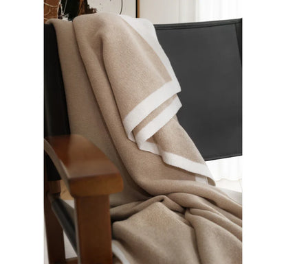 Serra merino wool throw with silk and cashmere luxury knit