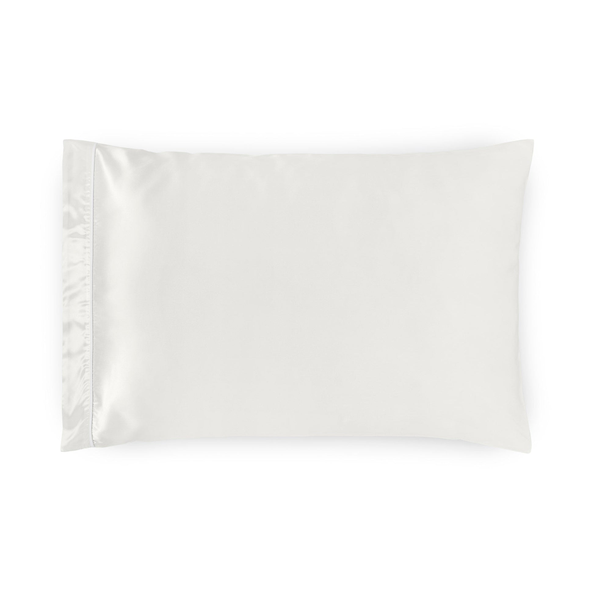 Maria Pillowcase Pair in pure mulberry silk with elegant piping