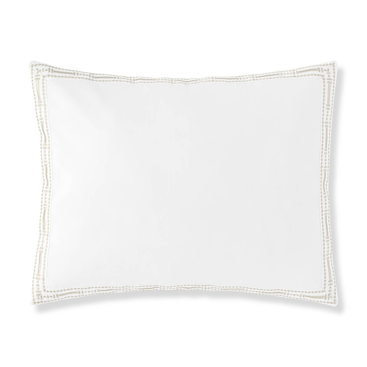 Memória 400TC Giza 94 Egyptian cotton embroidered boudoir sham with elegant border design