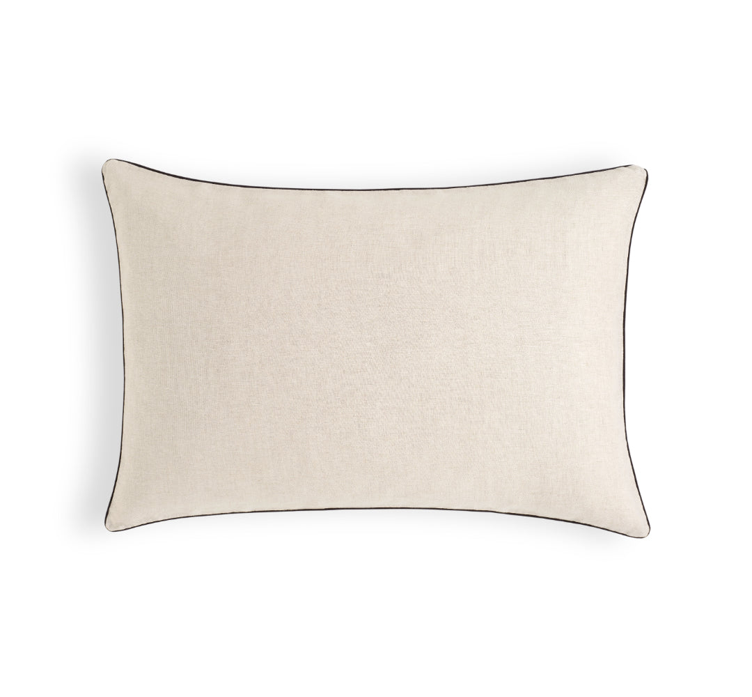 Natura Linen Sham with contrasting piping – breathable linen design