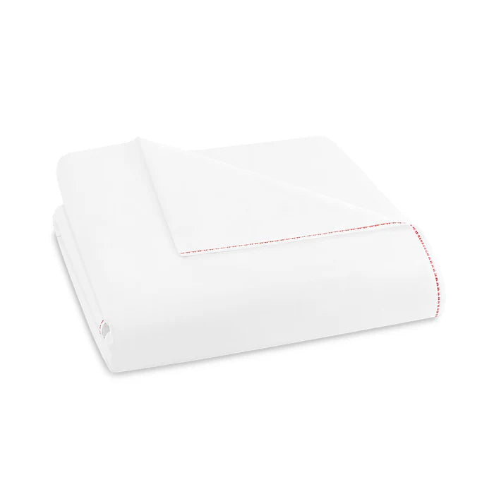 Nirvana Duvet Cover Set in cotton-cupro with multicolored satin stitch