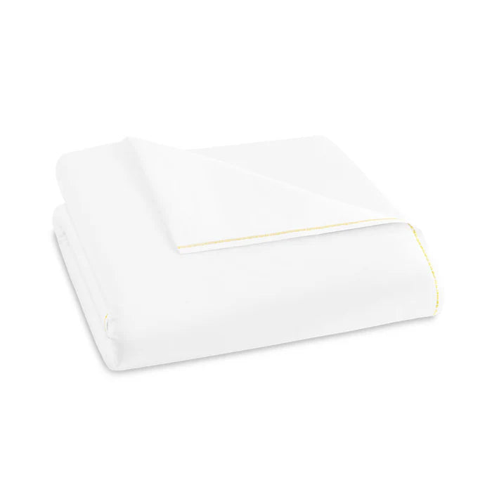 Nirvana Duvet Cover Set in cotton-cupro with multicolored satin stitch